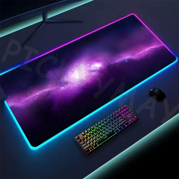 RGB Gaming Mouse Pad – XXL LED Backlit, Space Design, Non-Slip, Luminous Desk Mat - Image 14