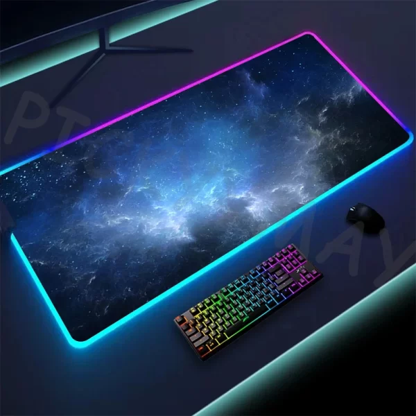 RGB Gaming Mouse Pad – XXL LED Backlit, Space Design, Non-Slip, Luminous Desk Mat - Image 18
