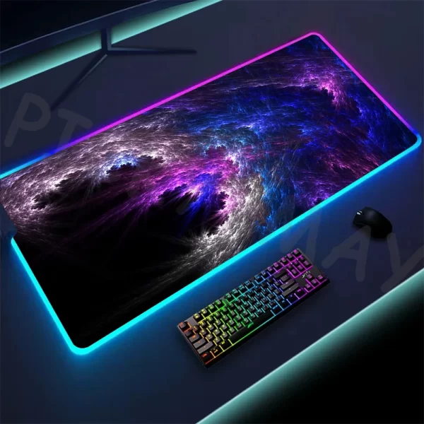 RGB Gaming Mouse Pad – XXL LED Backlit, Space Design, Non-Slip, Luminous Desk Mat - Image 6